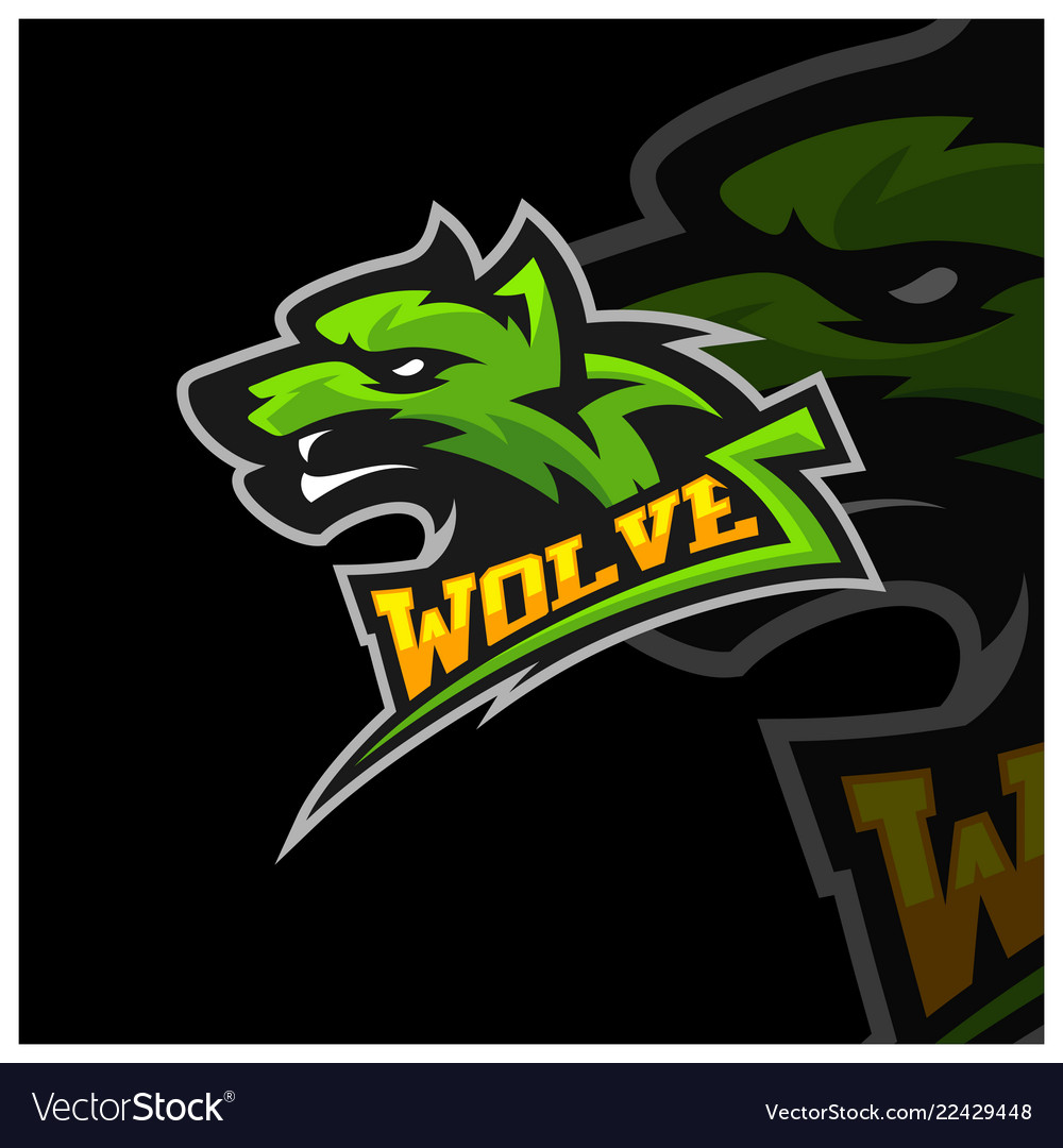 Modern professional wolf logo for a sport team Vector Image