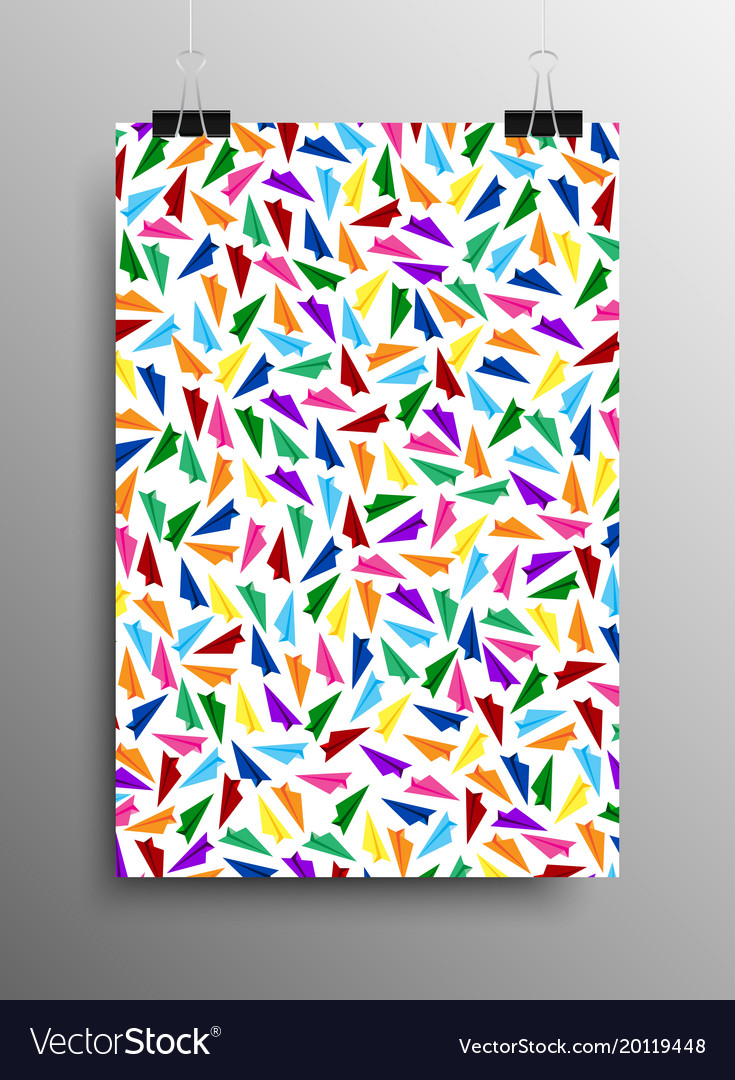 Paper Planes Background Airplane Banner Royalty Free Vector