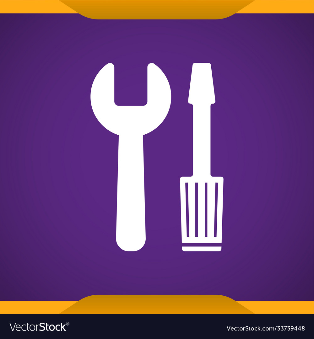 Screwdriver work tool icon for web and mobile vector image Screwdriver work tool icon for web and mobile