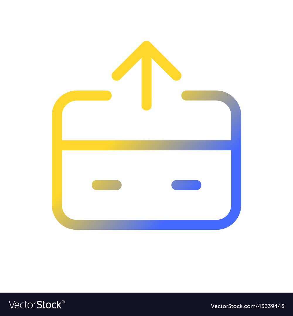 Send money pixel perfect gradient linear ui icon vector image Send money pixel perfect gradient linear ui icon