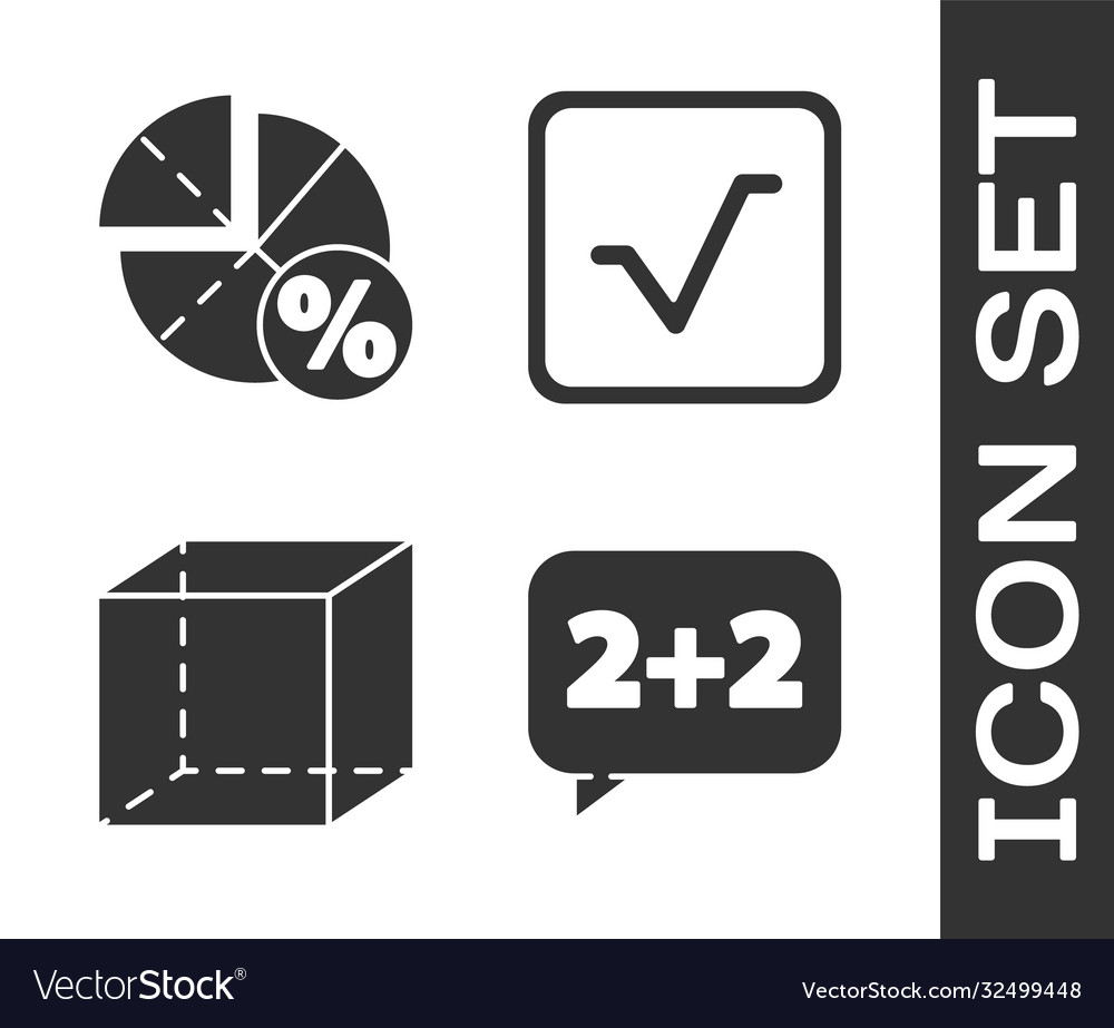 Set equation solution graph schedule chart vector image Set equation solution graph schedule chart