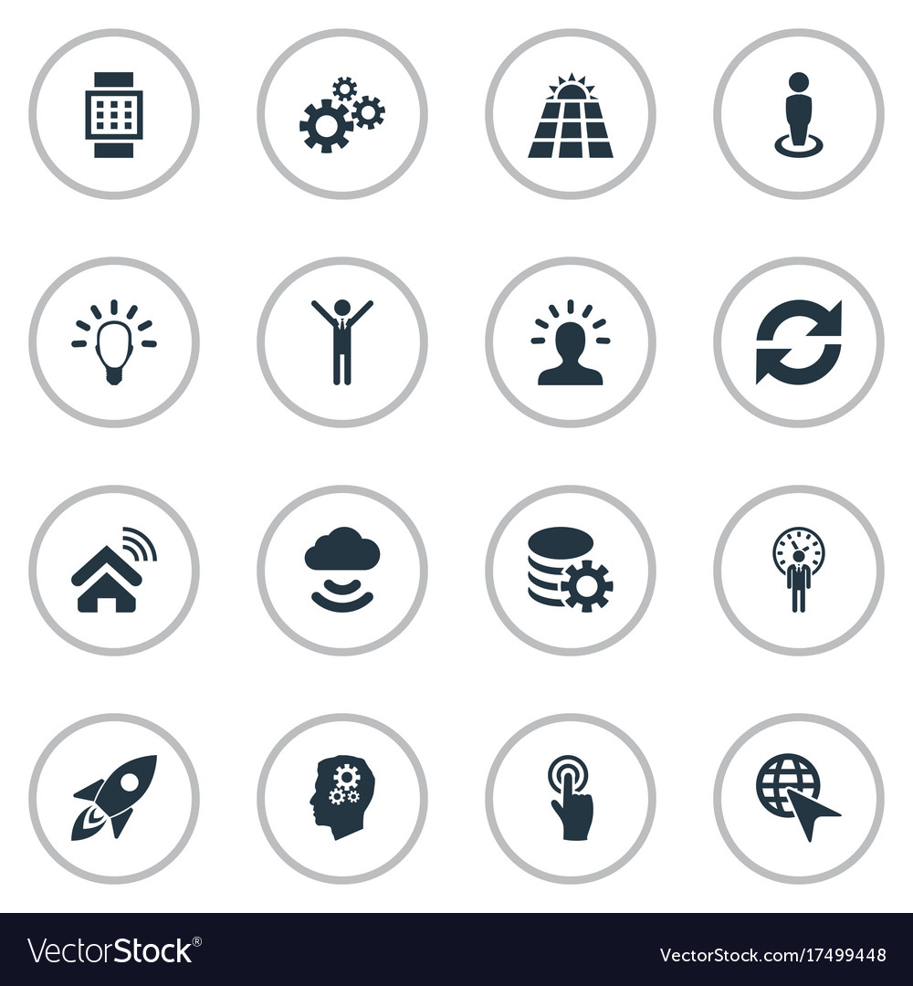 Set of simple solution icons