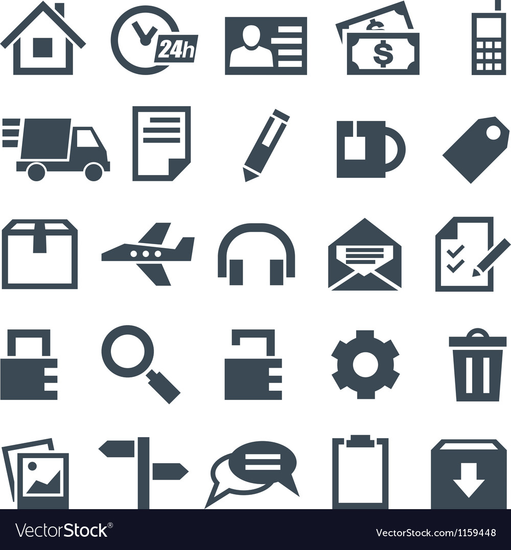 Universal set of icons for mobile applications