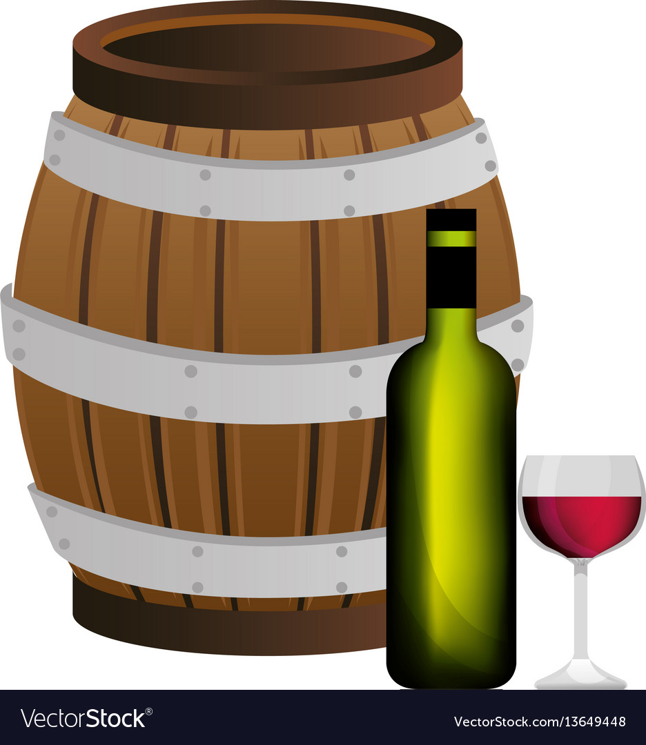 Wine Cup And Bottle Isolated Icon Royalty Free Vector Image