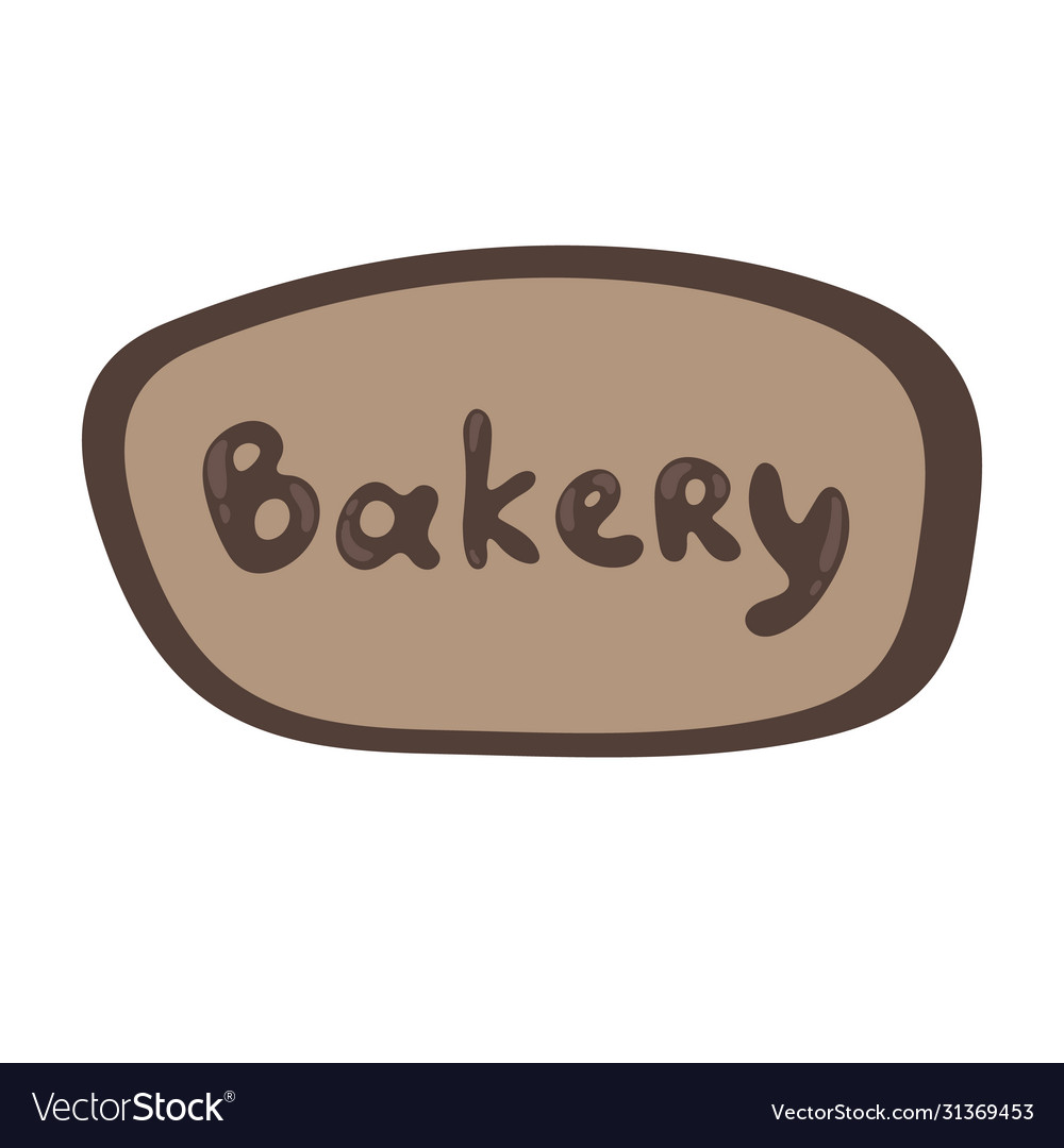 Bake nameplate doodle logo design hand gezeichnet