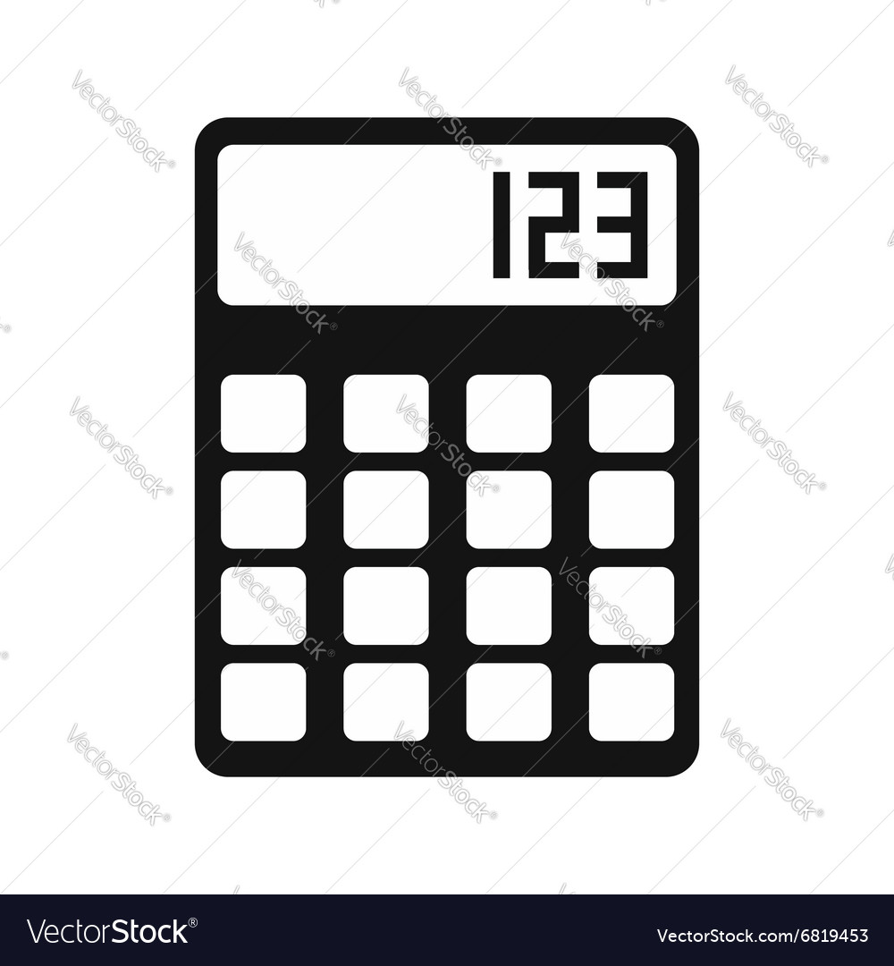 calculator simple icon vector image on vectorstock calculator simple