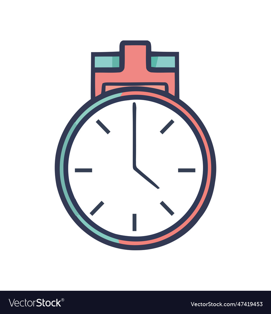 Clock hands tick time flies deadlines loom Vector Image