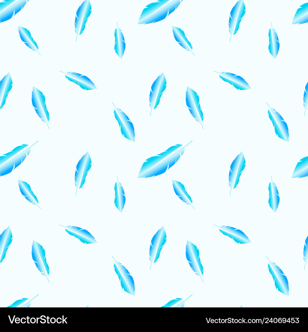 Feathers seamless pattern Royalty Free Vector Image