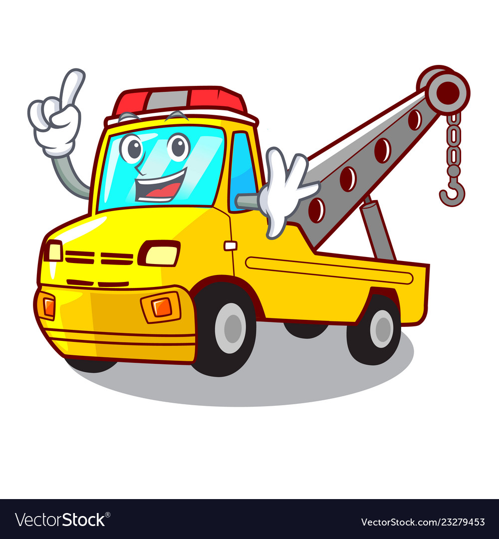 Finger tow truck for vehicle branding character
