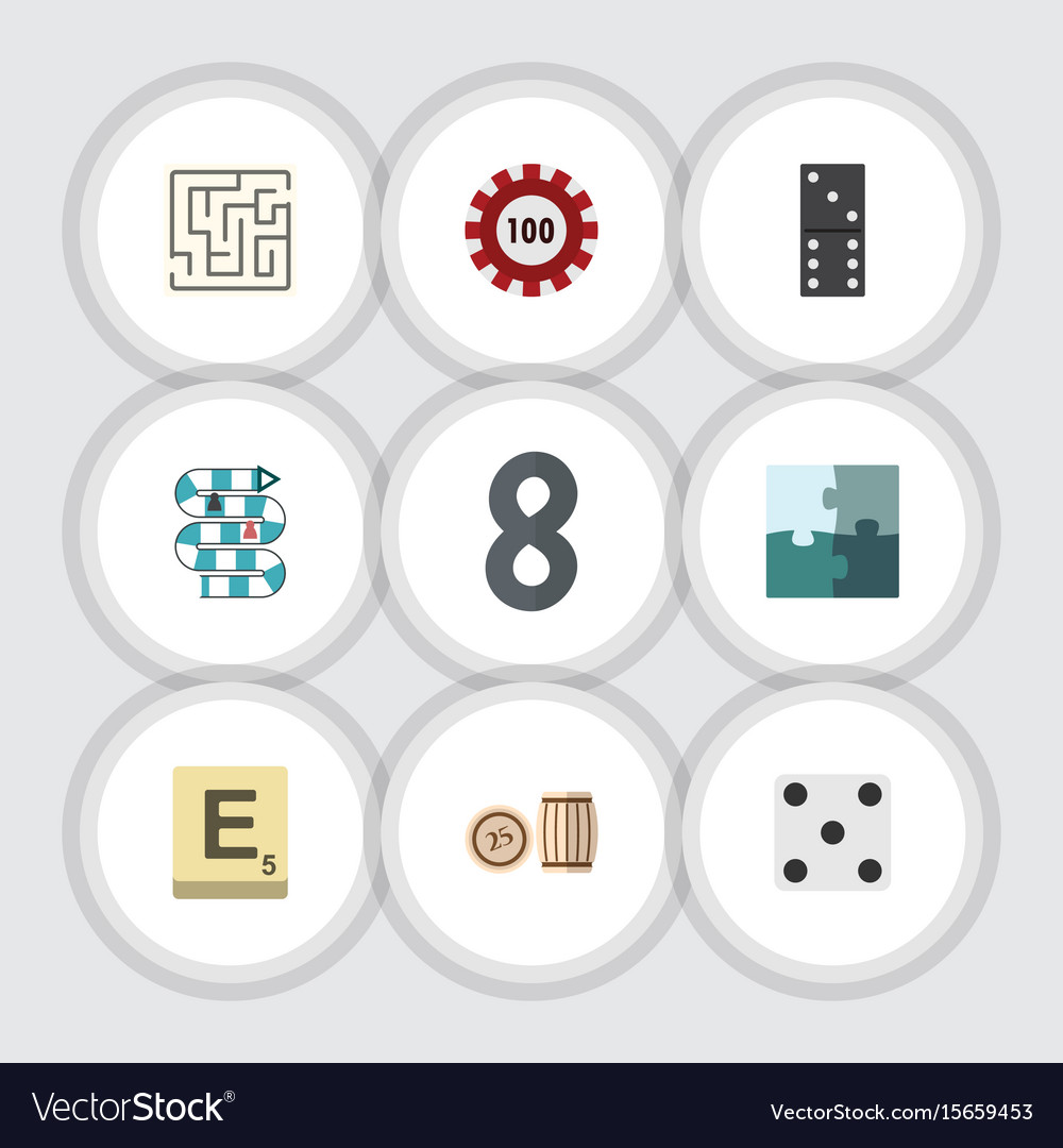 Flat icon games set of bones game multiplayer