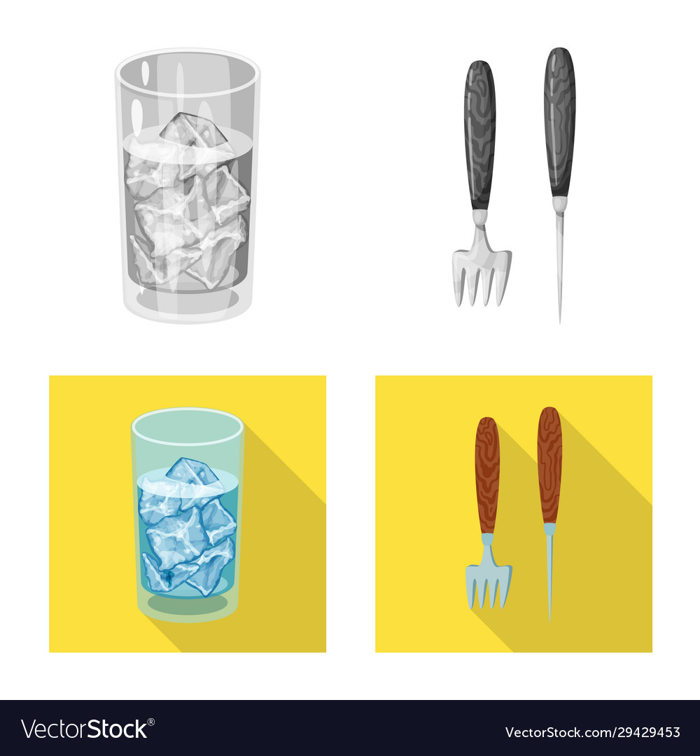 Isolated object texture and frozen icon set