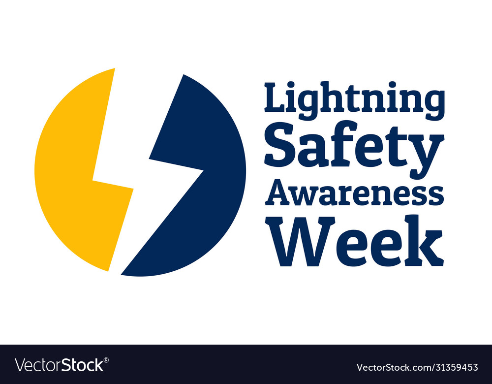 Lightning safety awareness week concept template