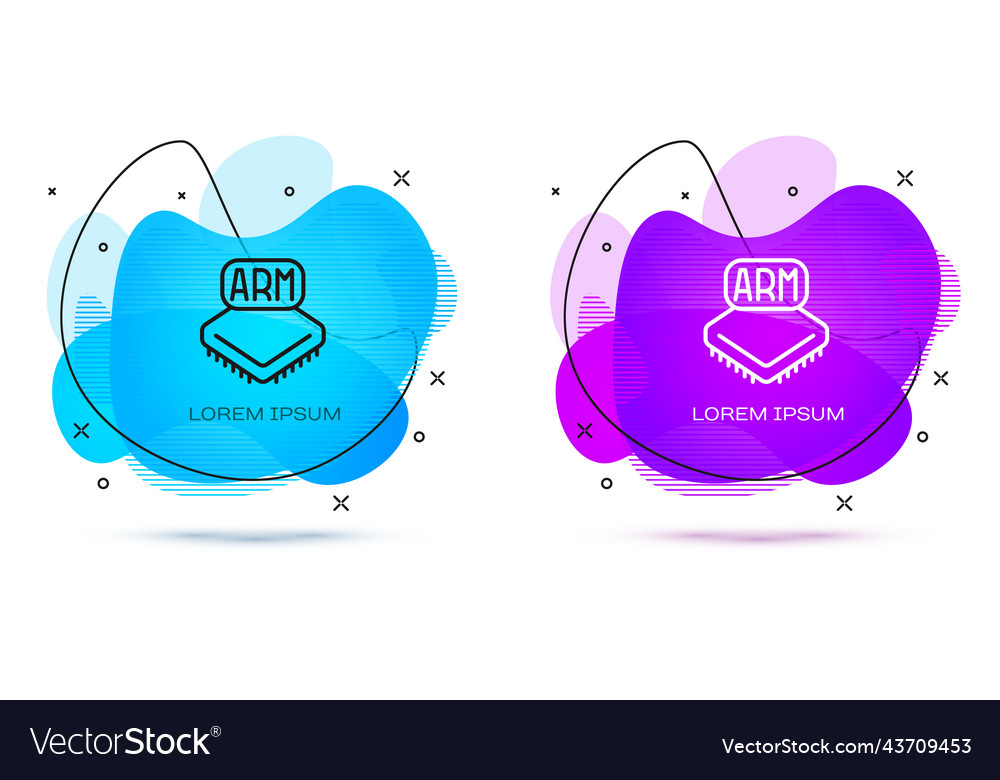 Line processor icon isolated on white background vector image Line processor icon isolated on white background
