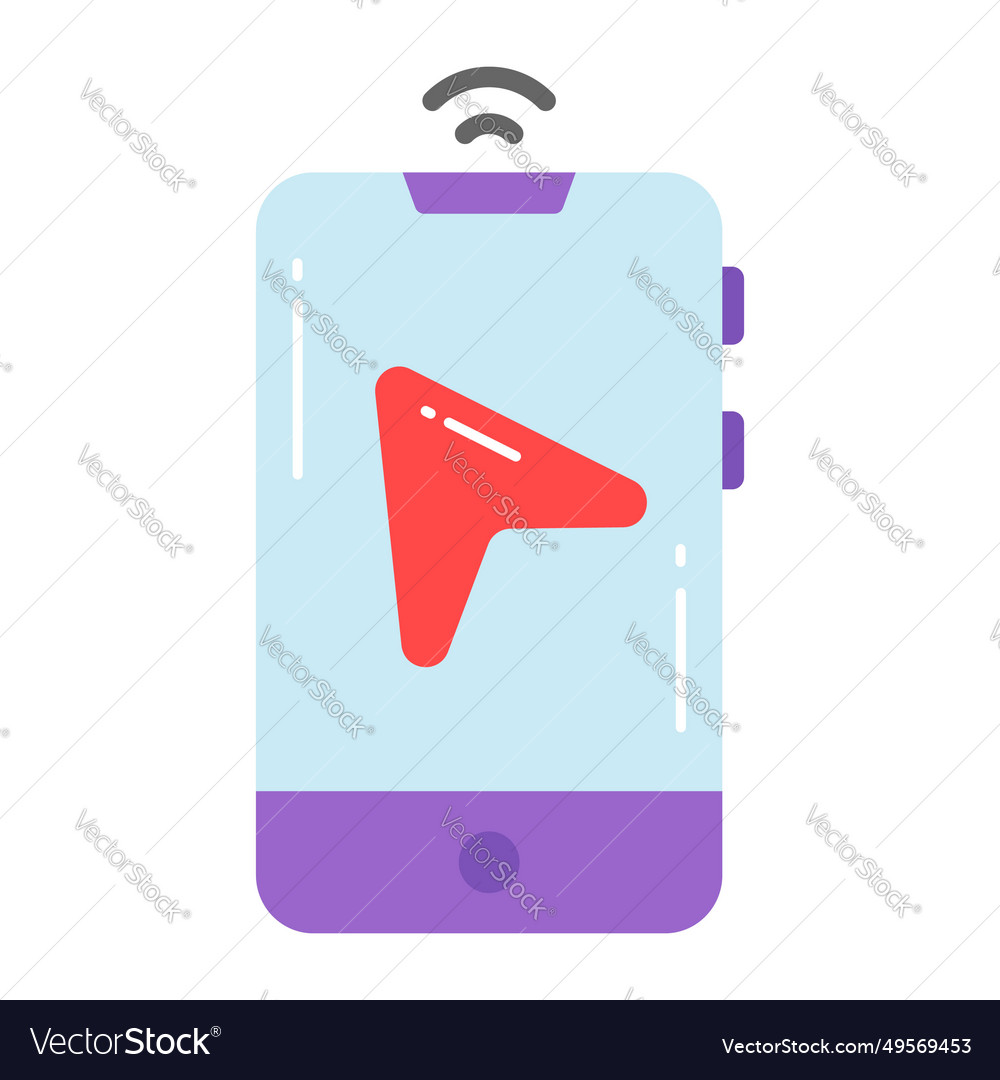 Navigation pin inside mobile denoting