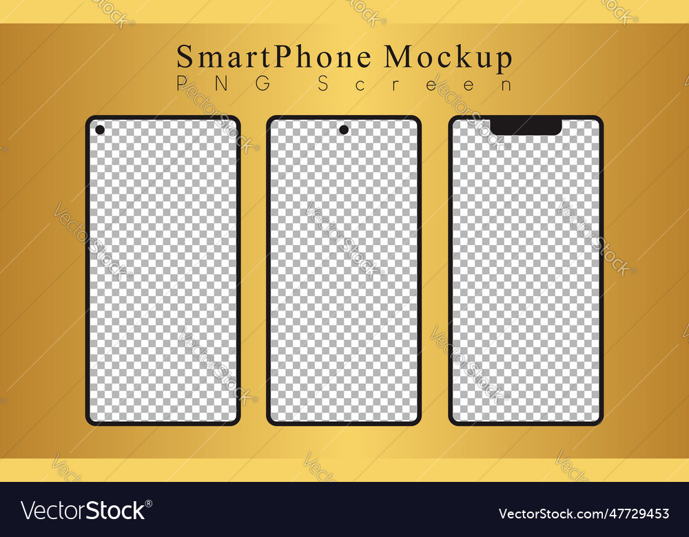 Plain cell phone templates with different shapes Vector Image Plain cell phone templates with different shapes