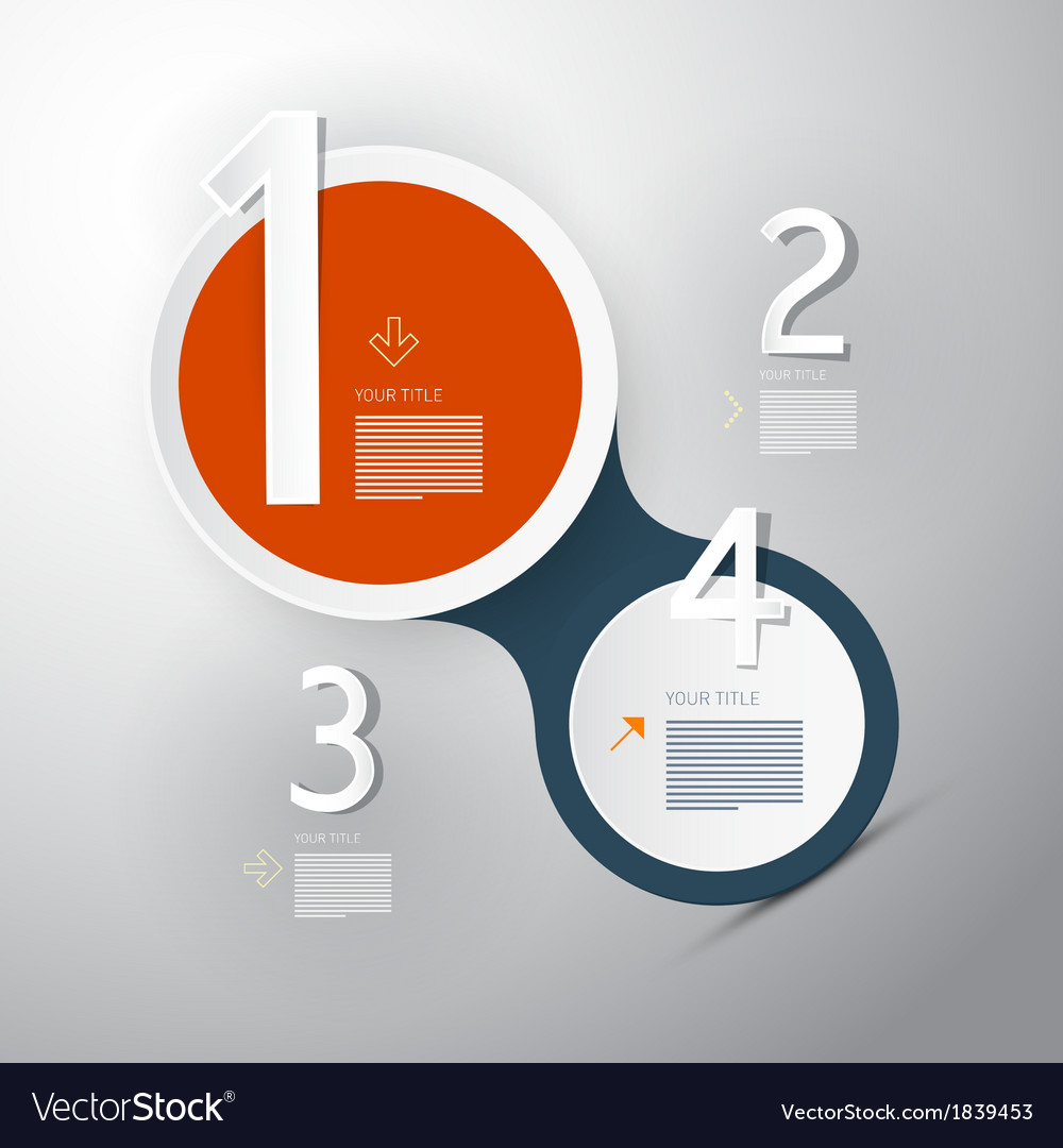 Progress steps for tutorial infographics