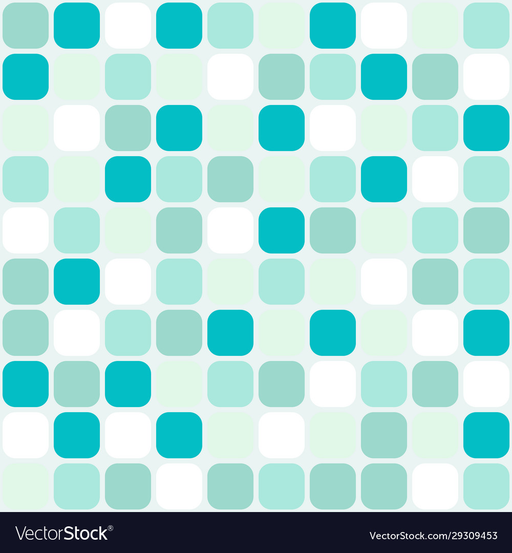 Simple seamless pattern rounded squares cold