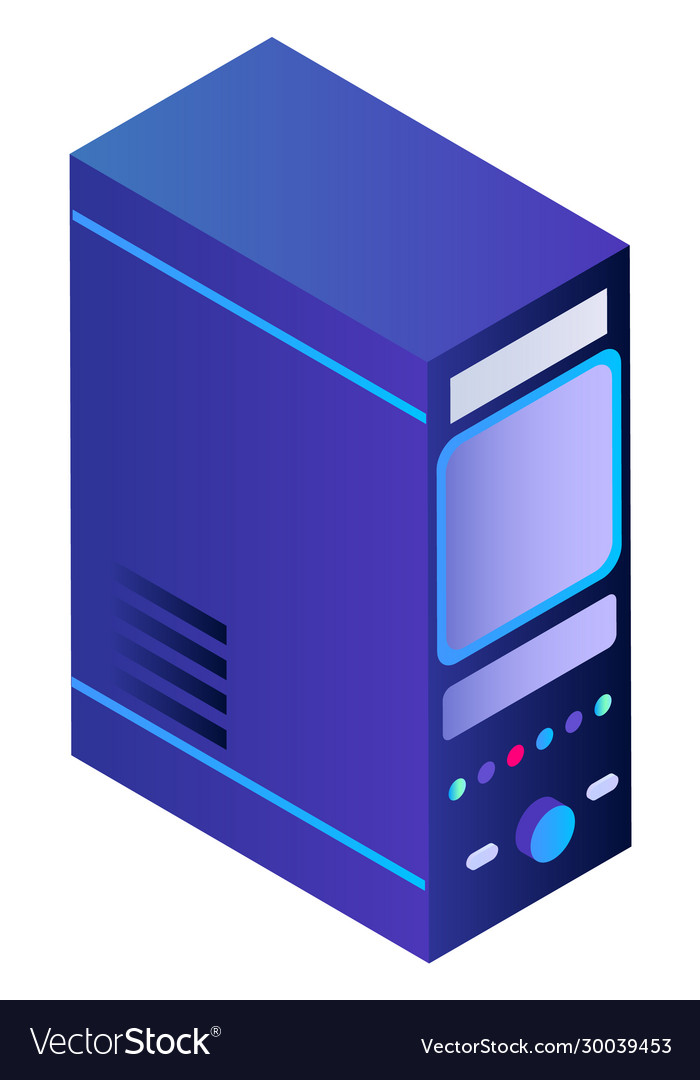 Smart home concept computer unit remote control vector image Smart home concept computer unit remote control