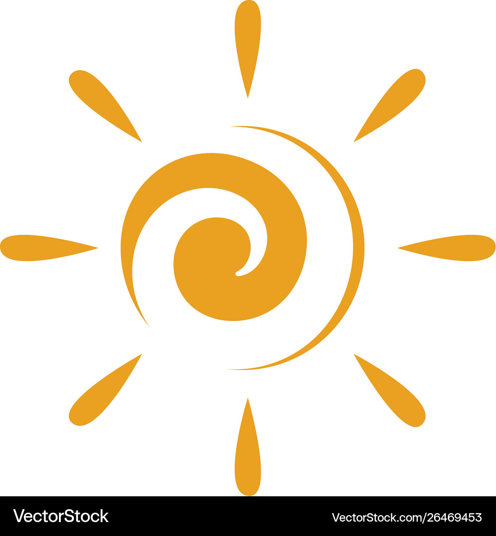 Sun logo icon Royalty Free Vector Image - VectorStock