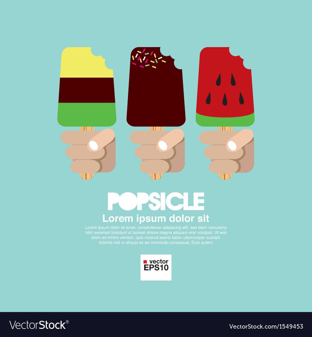 Variety popsicle in hand eps10