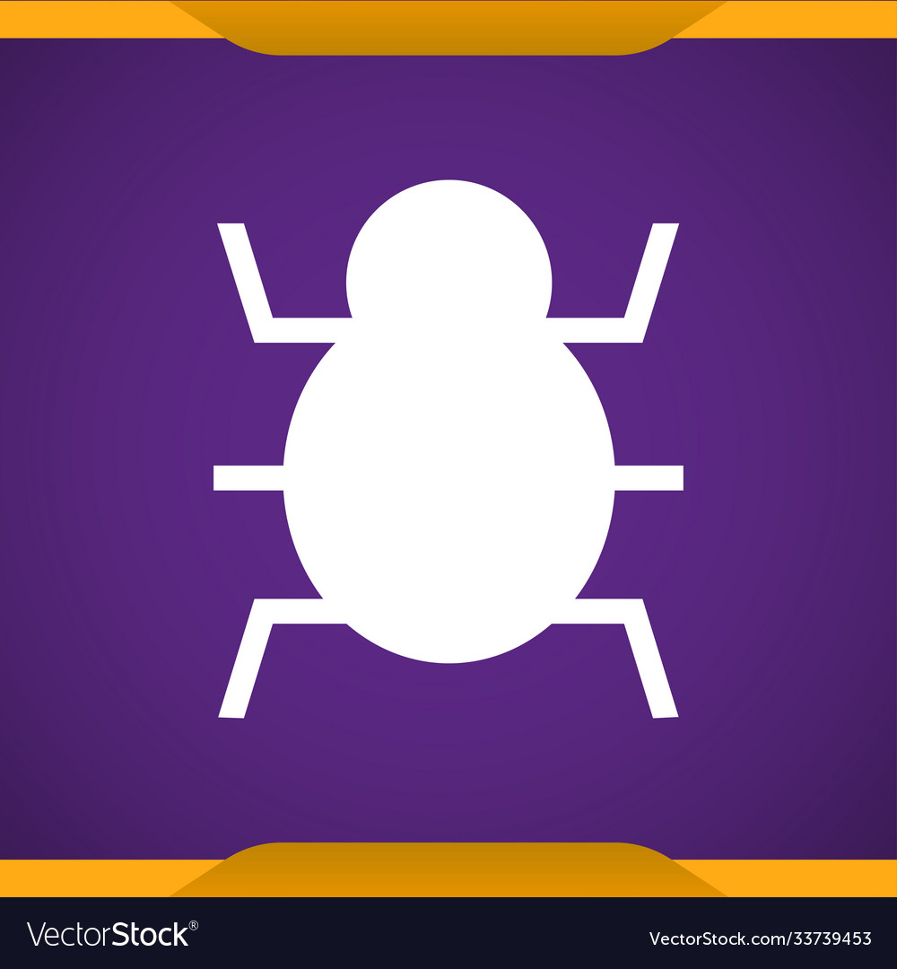 Virus bug icon for web and mobile