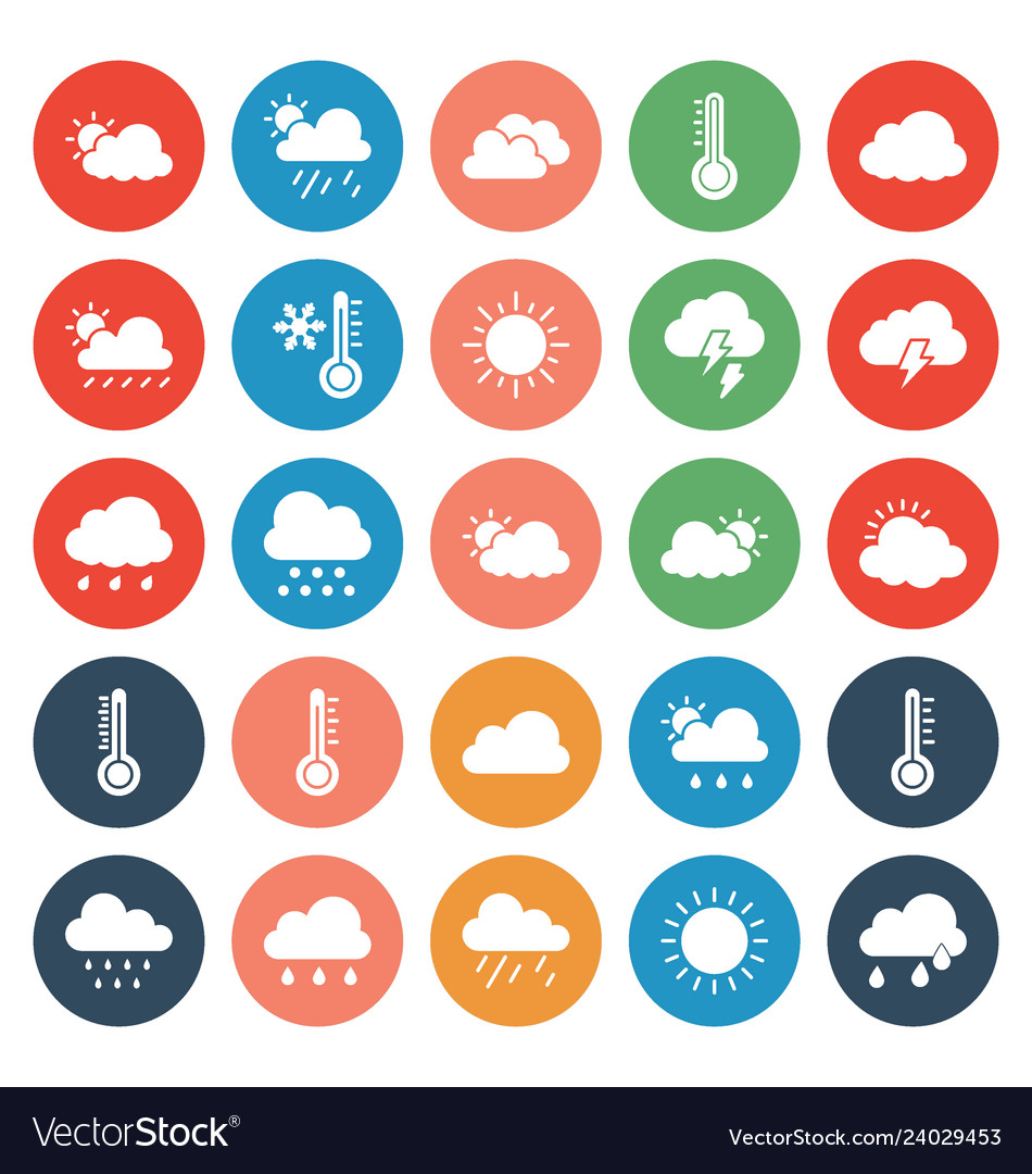 Weather material icons set that can easily