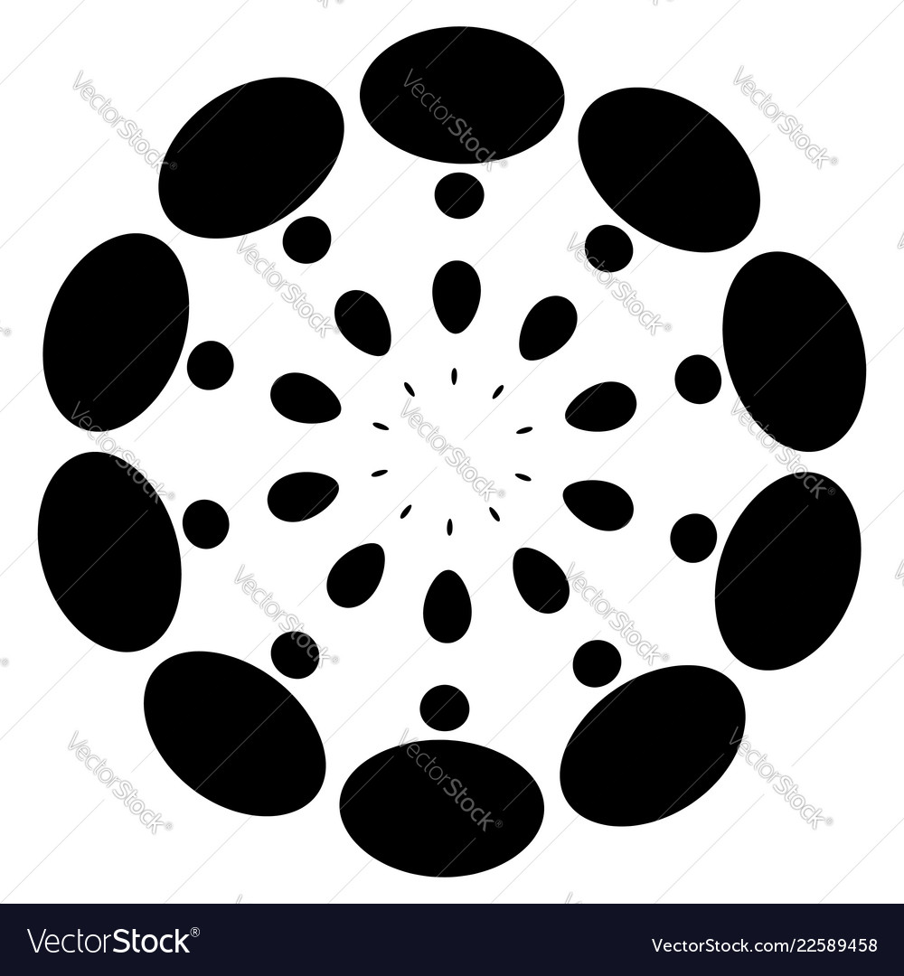 Abstract circular dotted element vector image Abstract circular dotted element