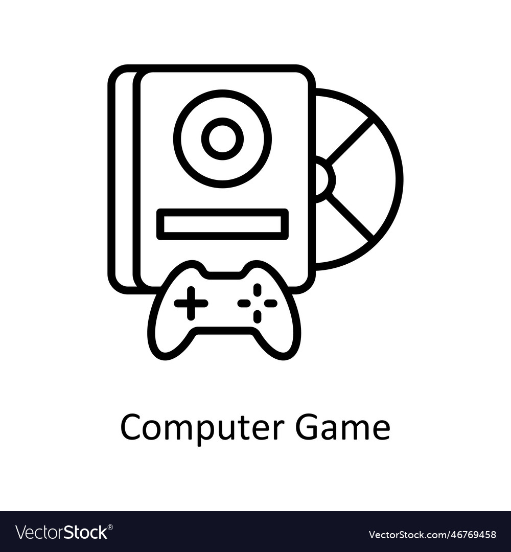 Computer game outline icon design
