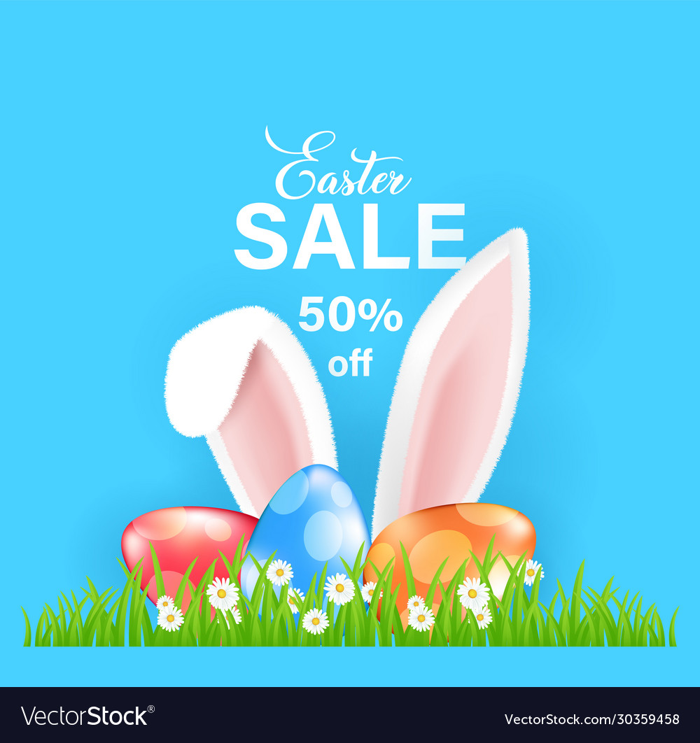 Easter sale card greeting background poster