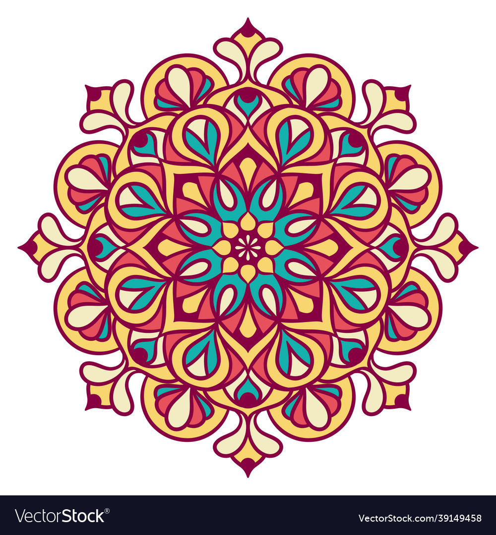 Ethnic mandala round ornament pattern Royalty Free Vector