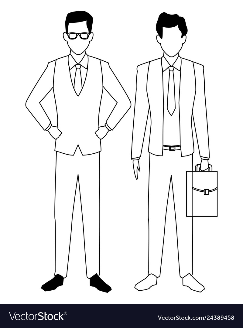 Executive business cartoon Royalty Free Vector Image