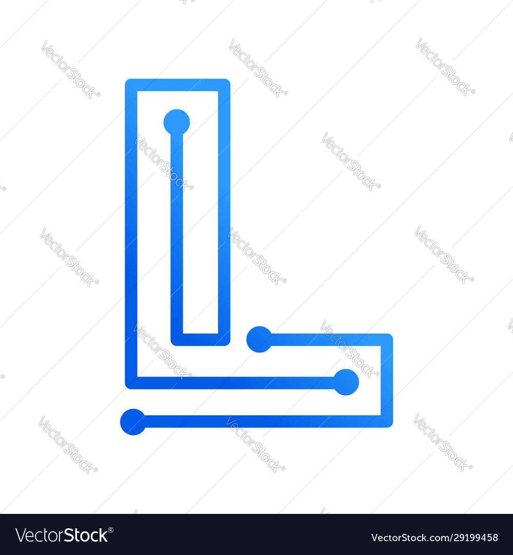 Initial letter a circuit logo