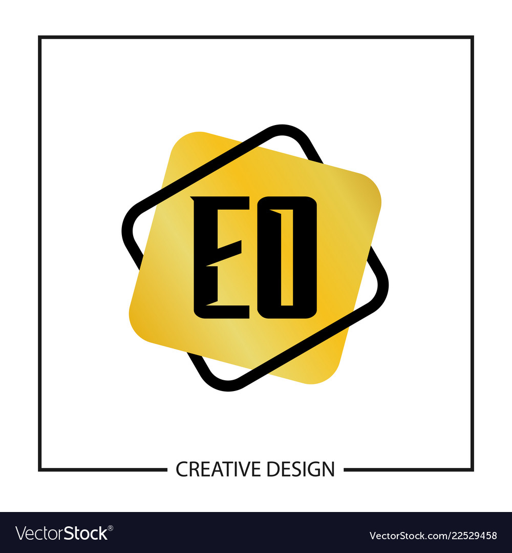 Initial letter eo logo template design Vector Image Initial letter eo logo template design