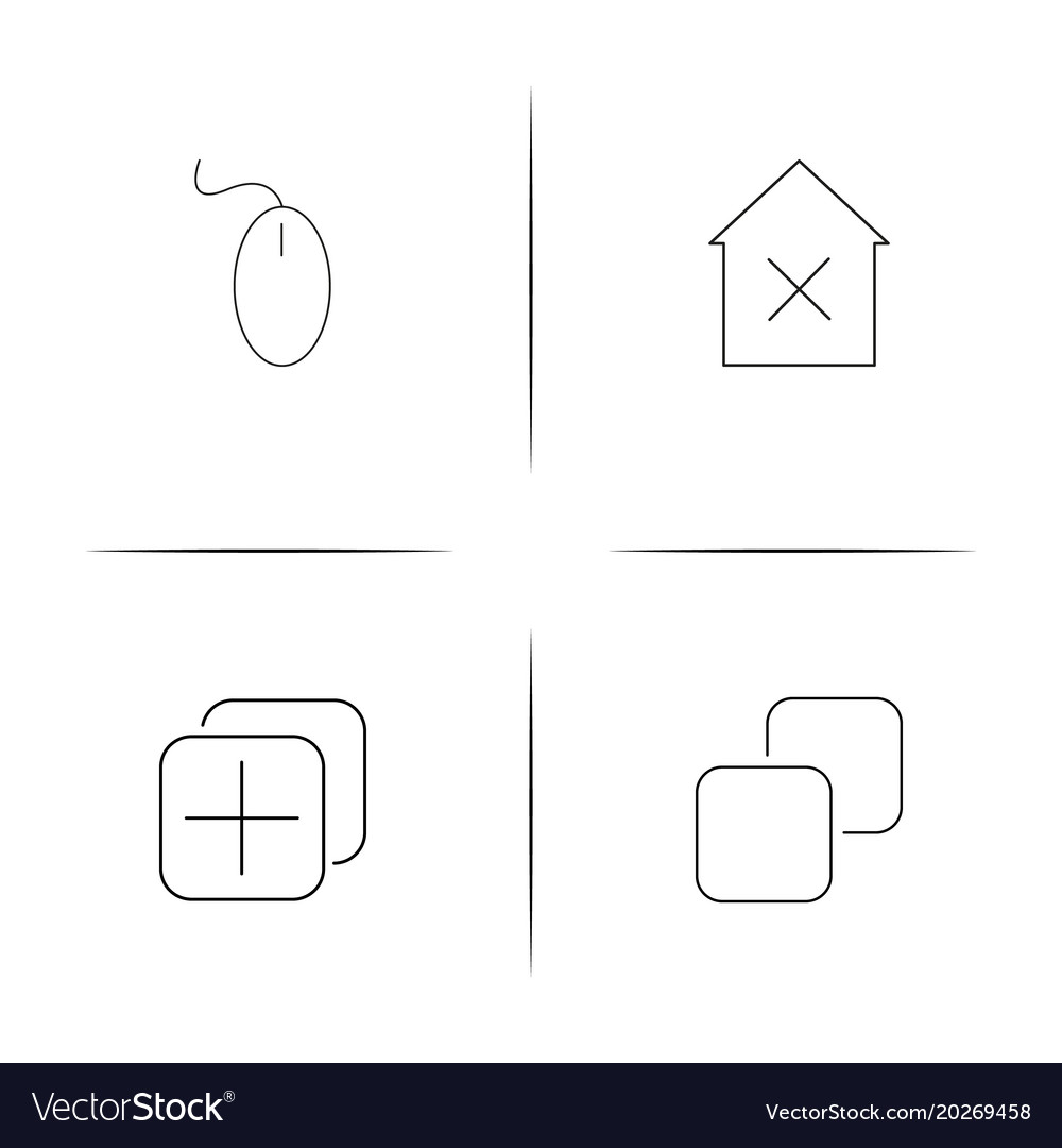 Interface linear simple icon setoutline icons