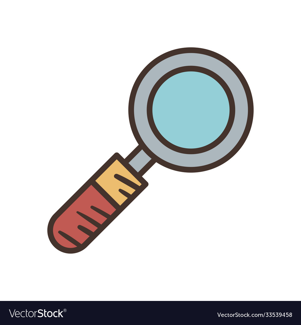 Lupe line and fill style icon design