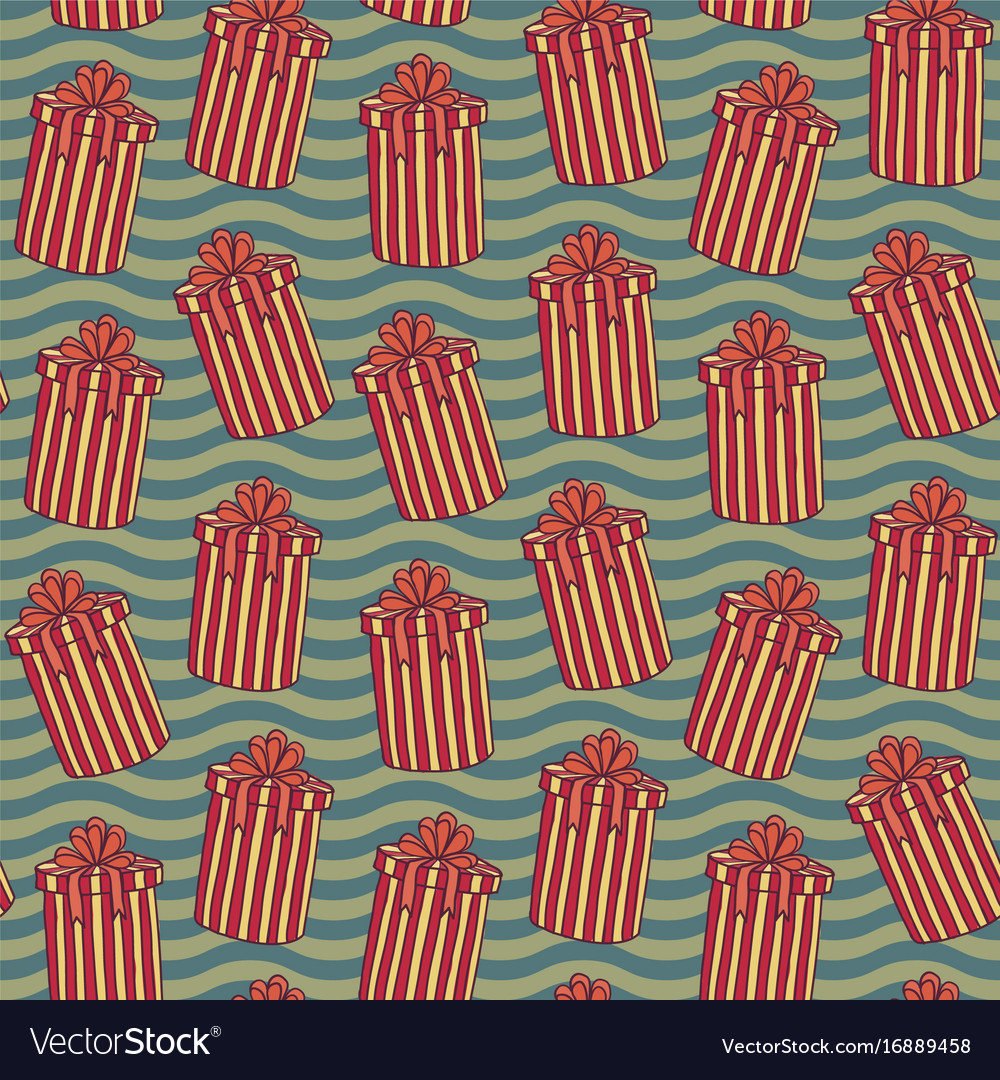 Pattern with boxes in lines on waves background