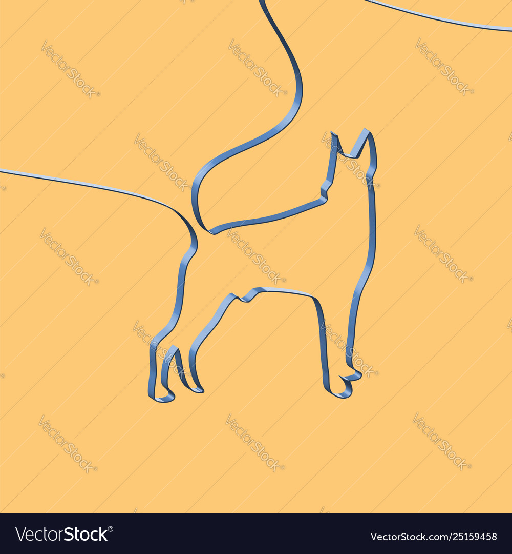 Realistic ribbon shapes an animal