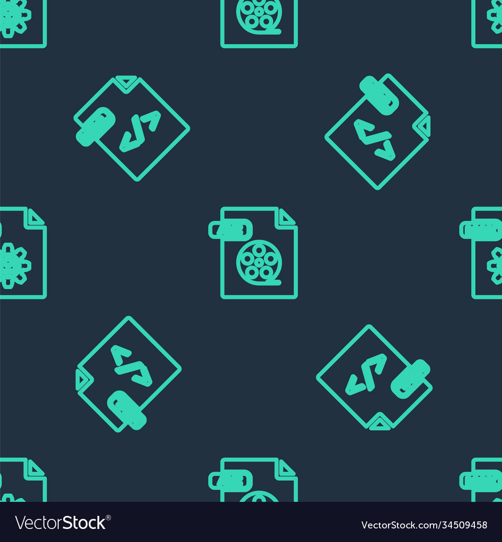 Set line avi file document html and max Vector Image Set line avi file document html and max