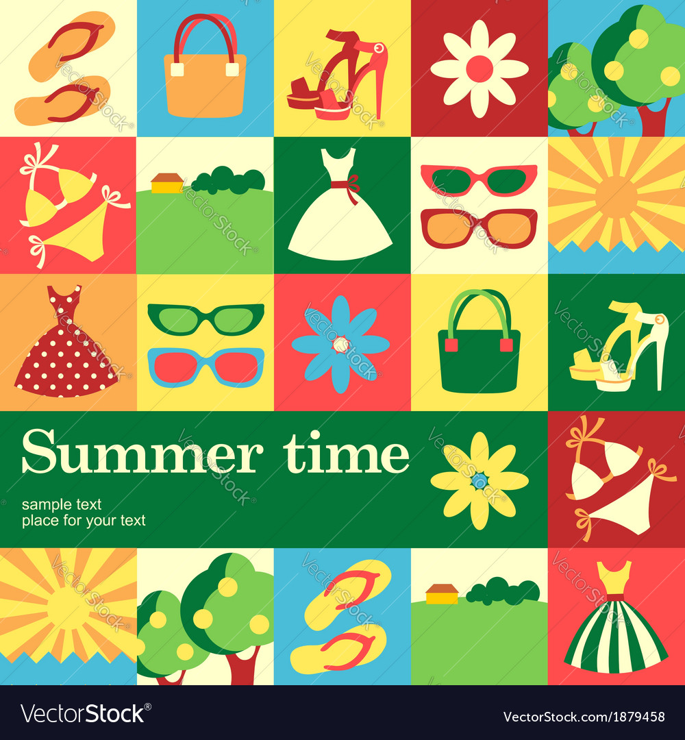 Its summer time Royalty Free Vector Image - VectorStock