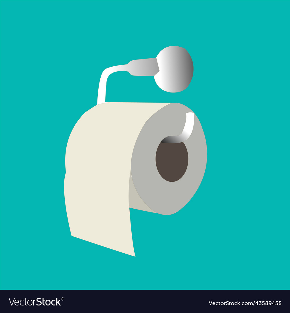 Toilet paper on white background