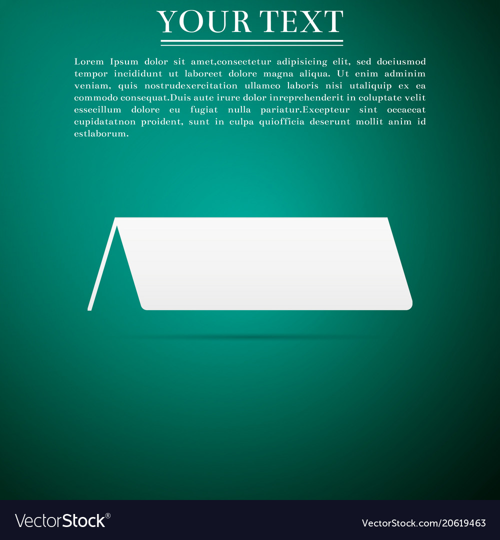 blank paper table card icon tent card icon vector image