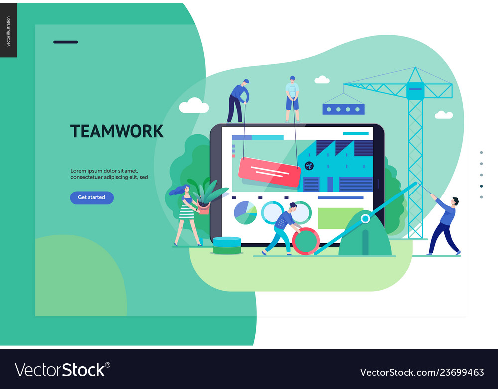 Business series - teamwork and collaboration web