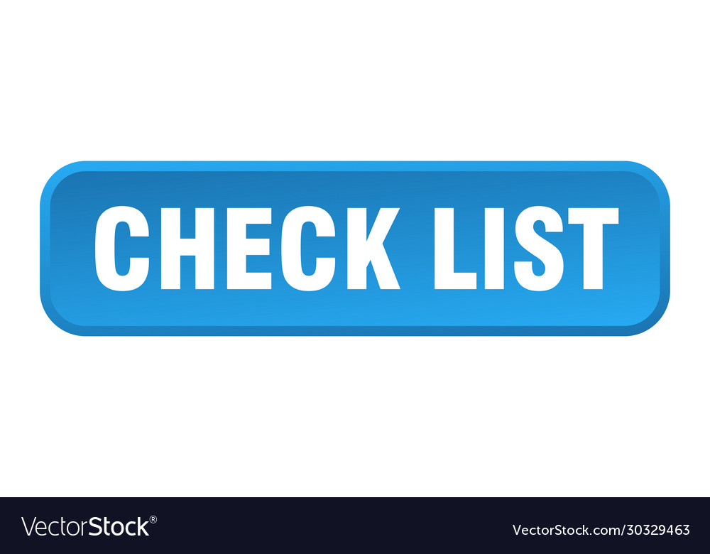 Check list button square 3d push