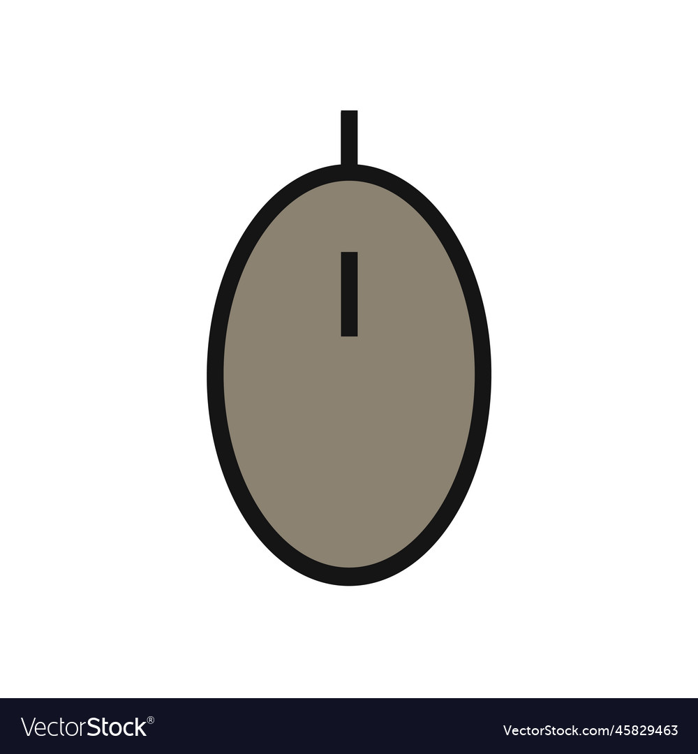 Computer mouse line icon isolated on white vector image Computer mouse line icon isolated on white
