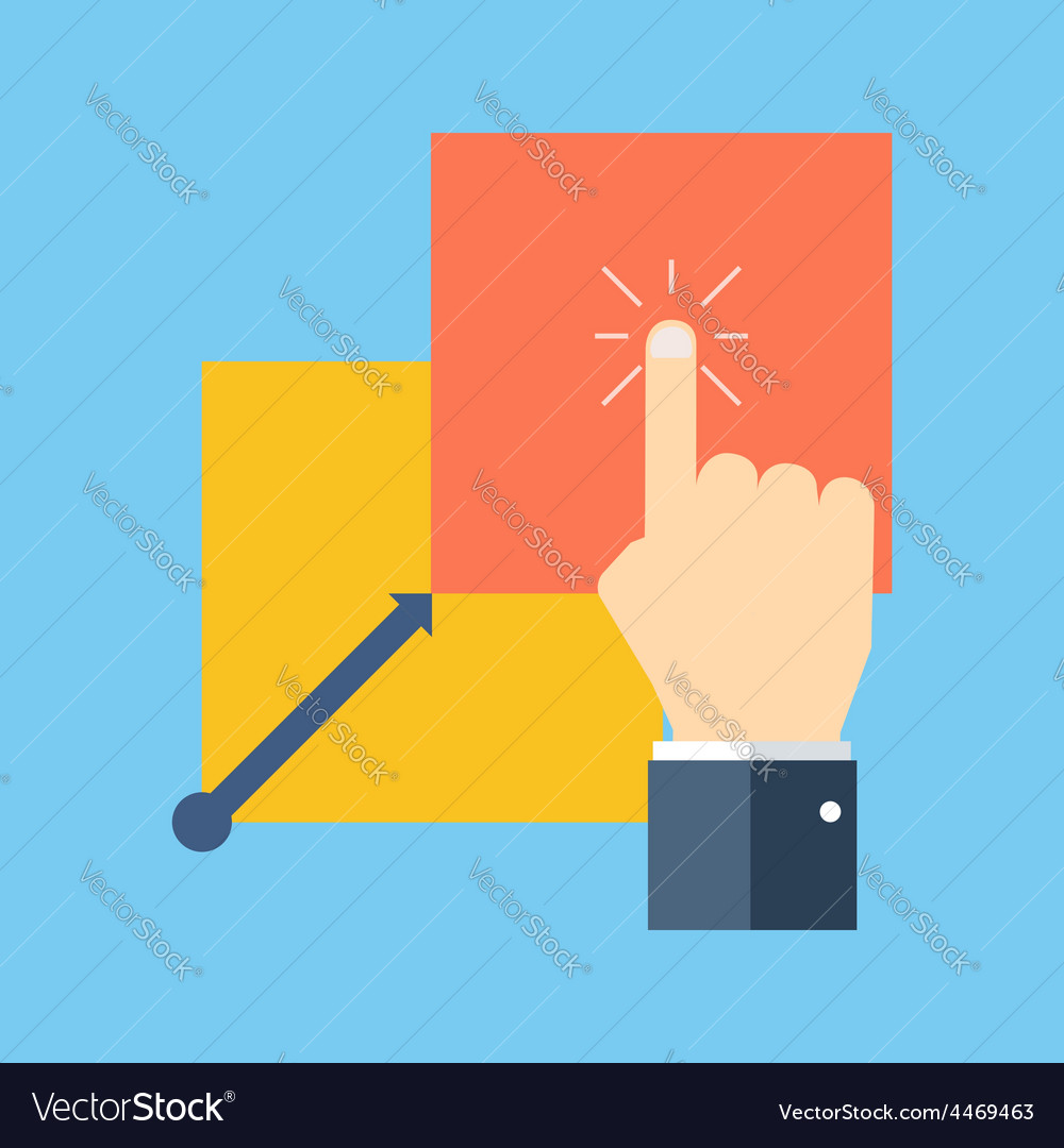 Data copy concept flat design isolated on color
