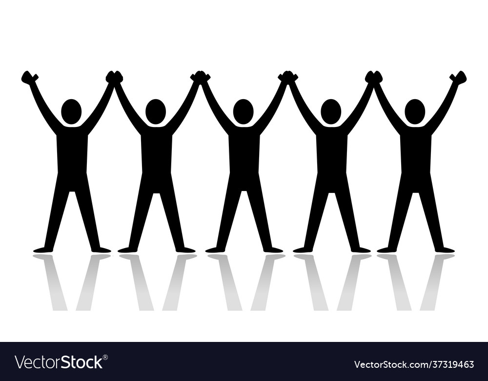 Diversity people team work silhouette Royalty Free Vector