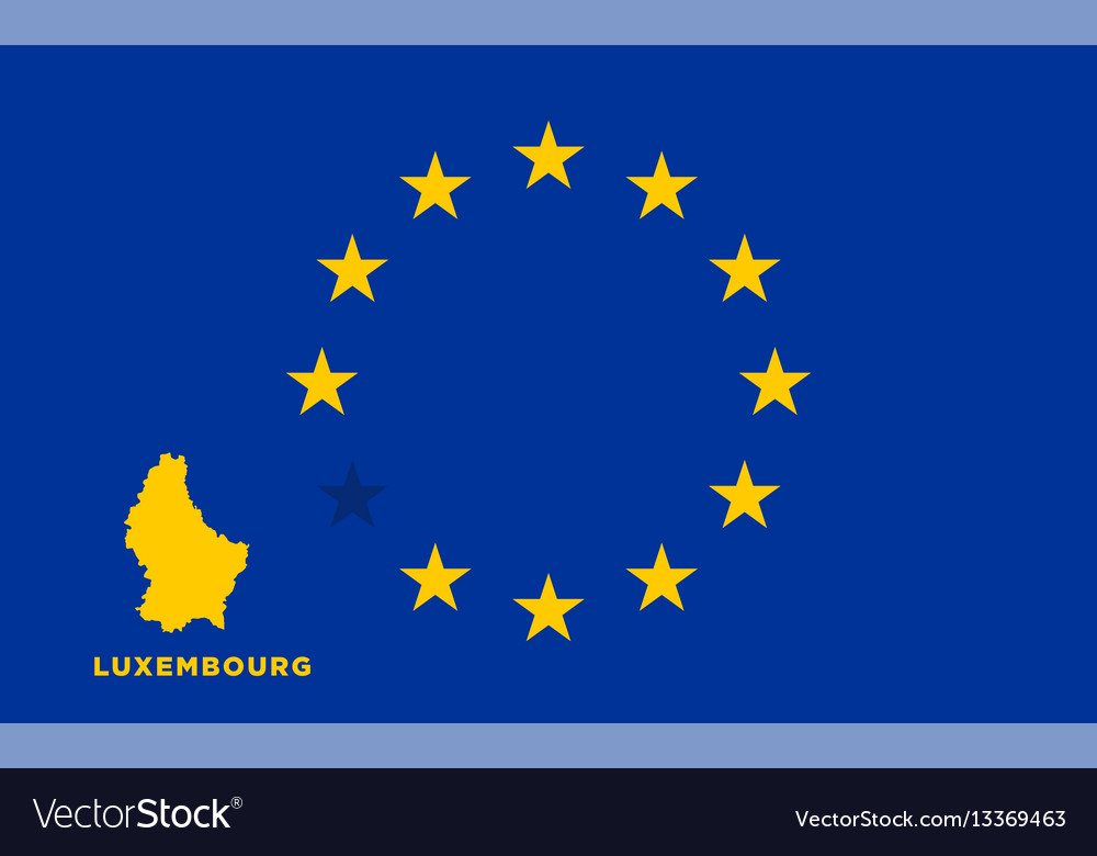 EU Flag with Luxembourg