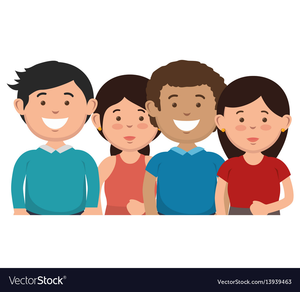 Family members avatars characters