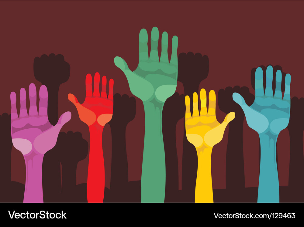 Left Hand Up Vector Hand up Royalty Free Vector Image - VectorStock