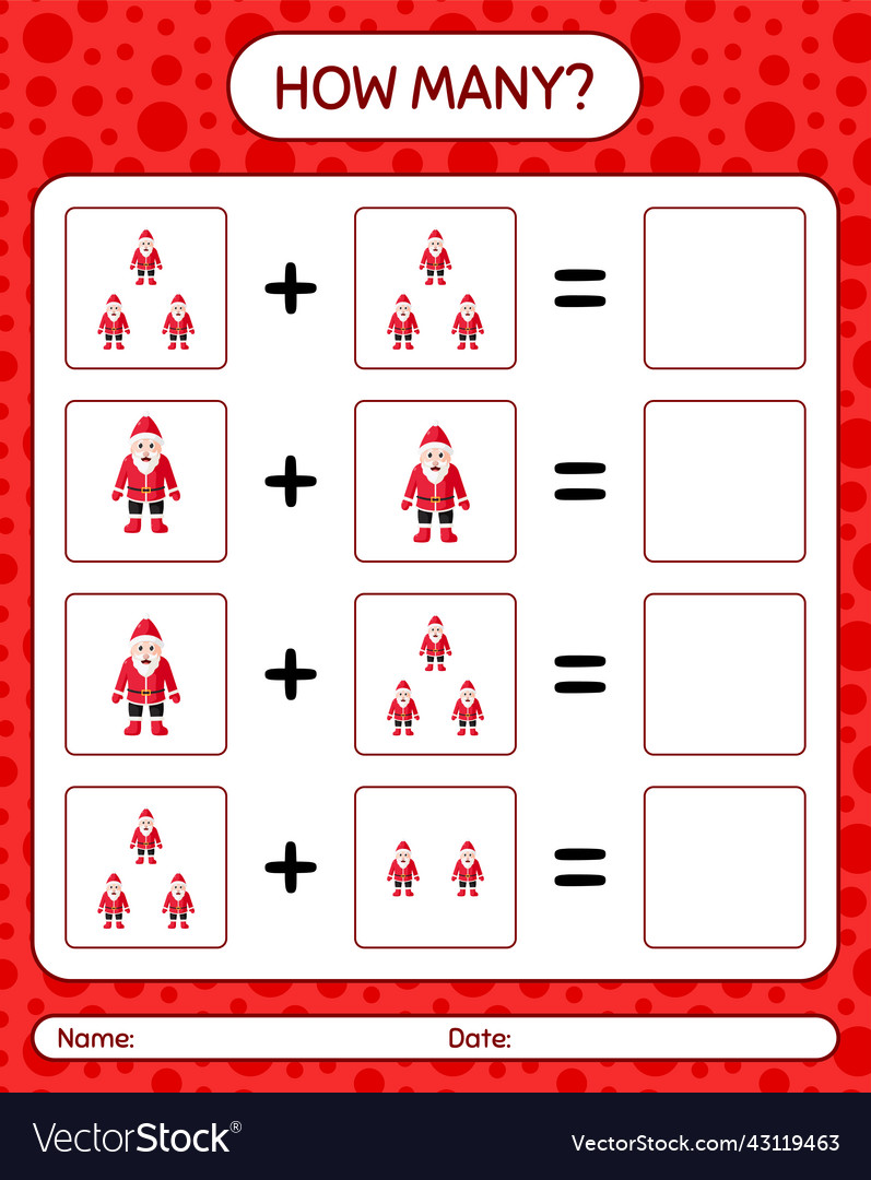 How many counting game with santa claus